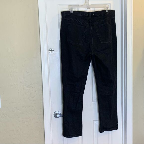Abercrombie & Fitch The 90s Straight Ultra High Rise Black Jeans Size 18L - Picture 4 of 9